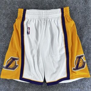 Mens Mitchell & Ness NBA Swingman Shorts Los Angeles Lakers 2009 Size S White